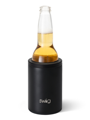 Swig Can and Bottle Cooler - Matte Black | Sparkles & Lace Boutique