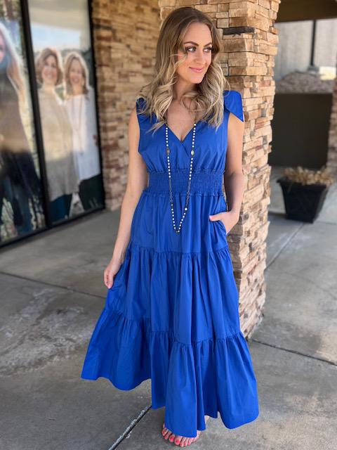 Reagan Royal Blue Ruffled Tiered Dress | Sparkles & Lace Boutique Reagan Royal Blue Ruffled Tiered Dress | Sparkles & Lace Boutique