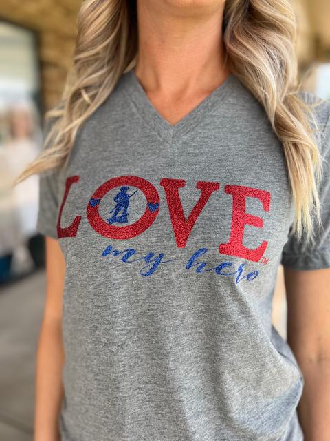 Love My Hero Tee - National Guard | Sparkles & Lace Boutique
