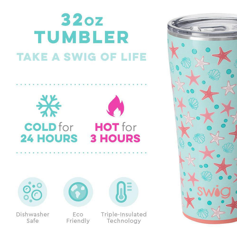 Swig Starfish Tumbler (32 oz) | Sparkles & Lace Boutique