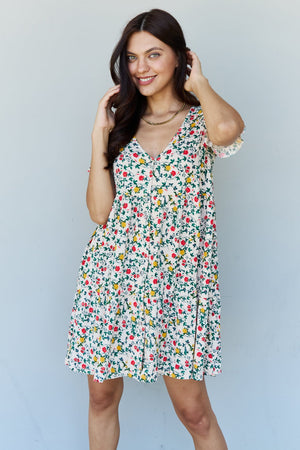 Natalie V-Neck Ruffle Sleeve Floral Dress - Online Exclusive | Sparkles & Lace Boutique