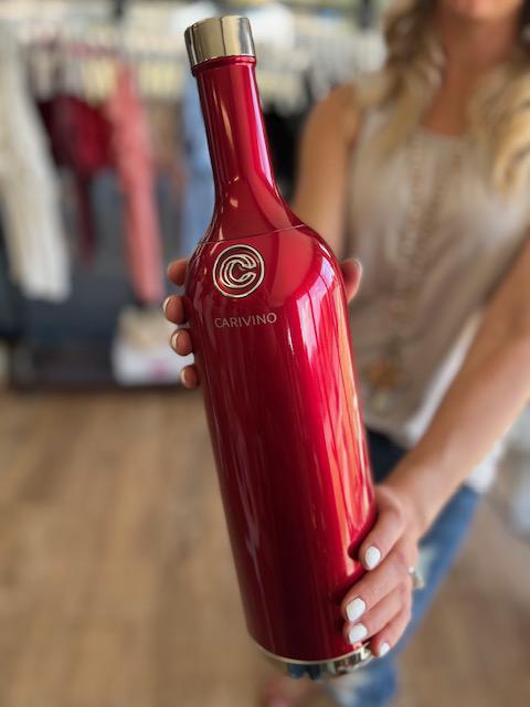 Carivino Magnum Insulated Wine Bottle Red | Sparkles & Lace Boutique