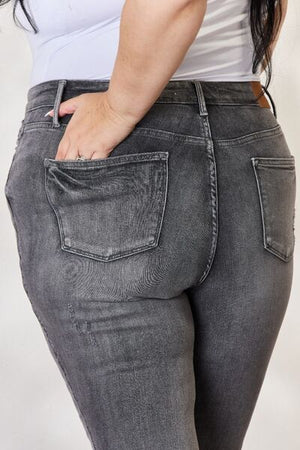 Judy Blue High Waist Tummy Control Release Hem Skinny Jeans - Online Exclusive