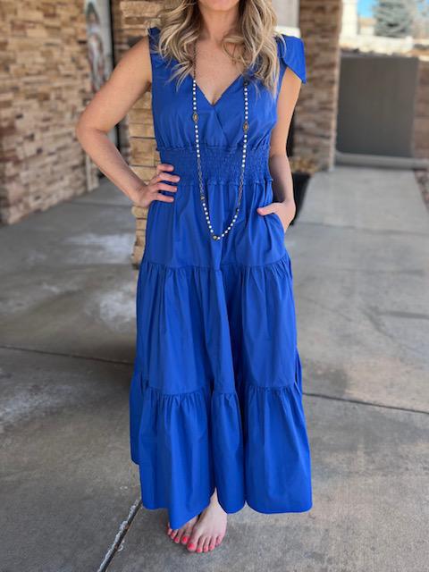 Reagan Royal Blue Ruffled Tiered Dress | Sparkles & Lace Boutique Reagan Royal Blue Ruffled Tiered Dress | Sparkles & Lace Boutique