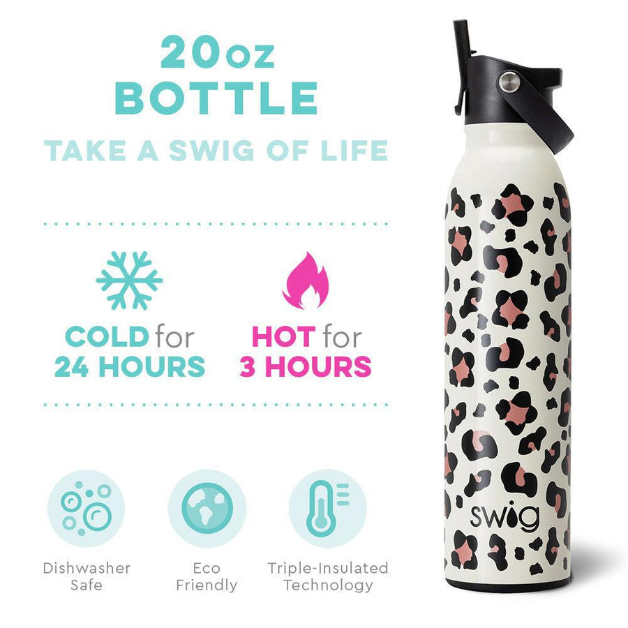 Luxy Leopard Flip & Sip Bottle | Sparkles & Lace Boutique