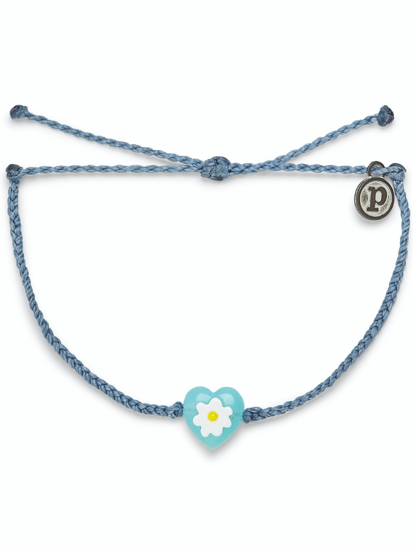 Pura Vida Bracelet - Daisy Heart Bead | Sparkles & Lace Boutique