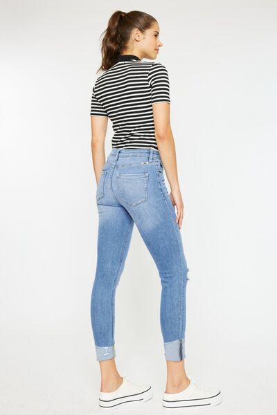 Kancan Distressed Button Fly Jeans - Online Exclusive